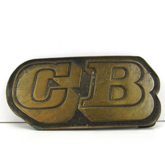Vintage Brass Belt Buckle with CB Logo adenzy Denver 1978 - Picture 7 of 7